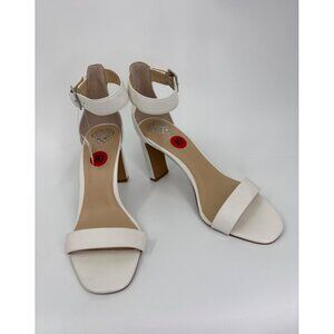 Vince Camuto Bendiva Ankle Strap Mary Jane Heel Sandal Shoe White Size 10 NWOB